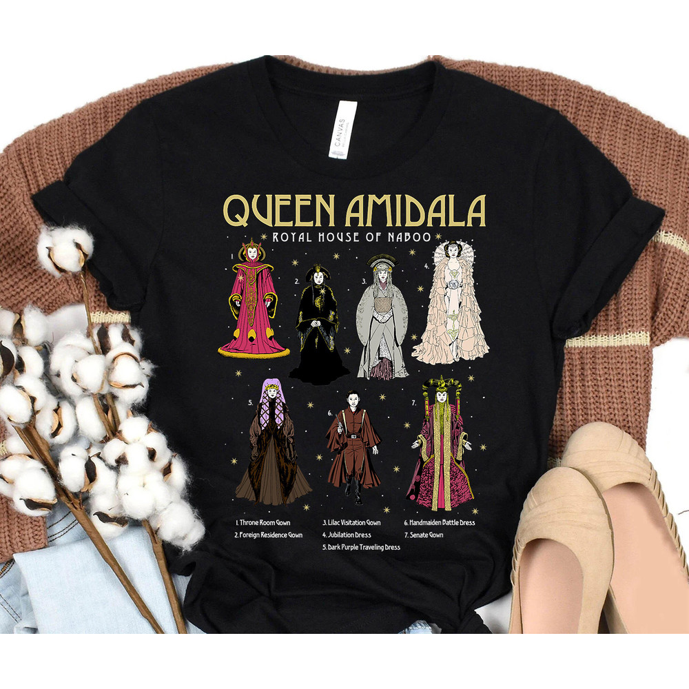Star Wars Queen Amidala Gowns Textbook Poster T-Shirt, Star Wars Celebration, Galaxy's Edge Shirt, Disneyland Family Matching Shirt.jpg