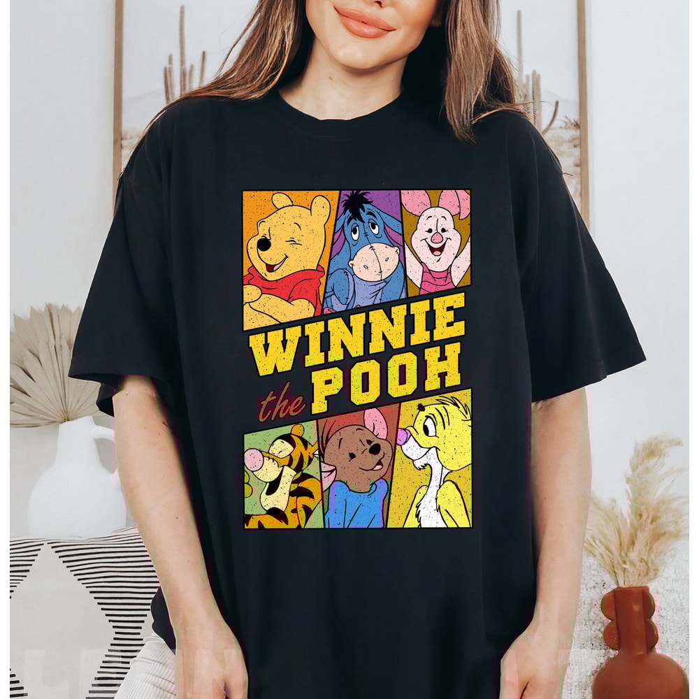 Retro Disney Winnie The Pooh Characters T-Shirt, Pooh Tigger Eeyore Piglet Shirt, Magic Kingdom, WDW Disneyland Family Matching Shirts.jpg