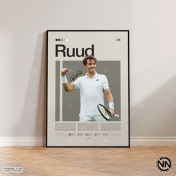 casper ruud poster, tennis poster, motivational poster, sports poster, modern sports art, tennis gifts, minimalist poste