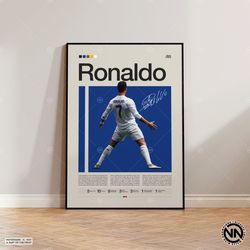cristiano ronaldo poster, real madrid poster, soccer gifts, sports poster, football poster, soccer wall art, sports bedr