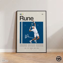holger rune poster, tennis poster, motivational poster, sports poster, modern sports art, tennis gifts, minimalist poste