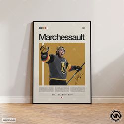 jonathan marchessault poster, vegas golden knights, nhl poster, hockey poster, sports poster, mid-century modern, sports