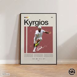 nick kyrgios poster, tennis poster, motivational poster, sports poster, modern sports art, tennis gifts, minimalist post