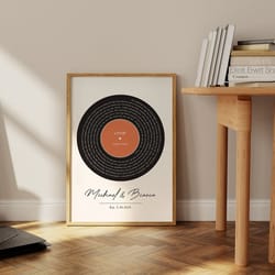 custom record label art print, first dance song lyrics art, wedding gift, personalized song gift, anniversary gift,custo