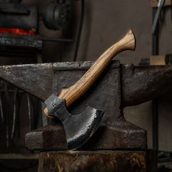 baltoslavic axe camping hatchet, axe with leather case, carving axe, carpenters axe, carpenter tool, father/husband/son