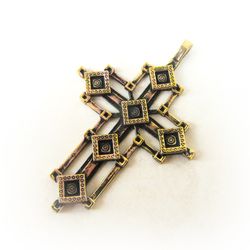 Unique modern jewelry cross necklace pendant,handmade cross jewelry charm,modern christian cross,confirmation Gift