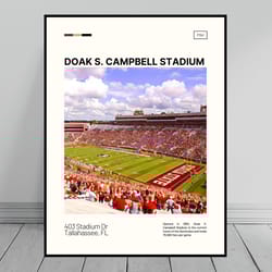 doak s campbell stadium print fsu seminoles poster cfb art college stadium poster oil painting modern art art