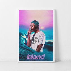 frank ocean blonde poster classic retro rock vintage wall art decor canvas poster