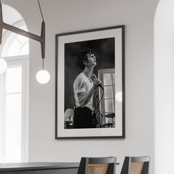 matty healy poster, matty healy print, the 1975 poster, black and white room decor, the 1975 print, bar wall art,