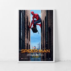 spider-man homecoming poster, large spider-man wall art for home decorating canvas poster
