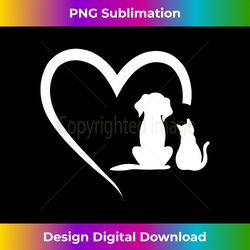 Dog Puppy and Baby Cat Heart - Animal Dog & Cat - Sublimation-Optimized PNG File - Spark Your Artistic Genius