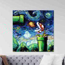 banksy prints modern mario world printed, gamer world art canvas