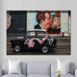 east side gallery, canvas high quality, the kiss, dmitry vrubel, wall decor art, artwork canvas, oil painting canvas, be