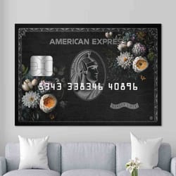 express card gift, personalized american express canvas, american art canvas, fashion canvas art, american card canvas,