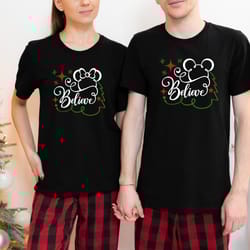disney christmas believe shirt, disneyland group shirt, disney couple shirt, vacation shirt, xmas matching pajama, famil