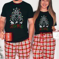 disney christmas shirt, matching family christmas shirt, disney castle home, xmas disneyland shirt, disney couple shirt,