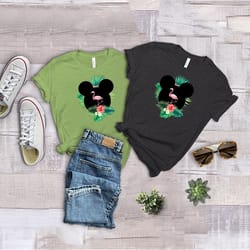 disney flamingo shirt ,disney floral shirt ,disney t-shirt, disney trip shirts,disney family vacation shirts, mickey min