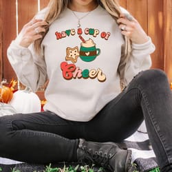 have a cup of cheer sweatshirt, funny christmas sweatshirt, christmas gift, christmas family sweatshirt, christmas women
