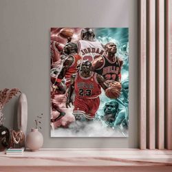 michael jordan last shot canvas , michael jordan signature canvas art, ready to hang canvas , best basketball player art