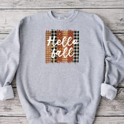 hello fall sweatshirt, thanksgiving sweatshirt, turkey sweatshirt, funny autumn sweatshirt, thanksgiving gift, cute fall