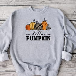 hello pumpkin sweatshirt, cute thanksgiving sweatshirt, turkey sweatshirt, fall sweater, hello autumn shirt, thanksgivin