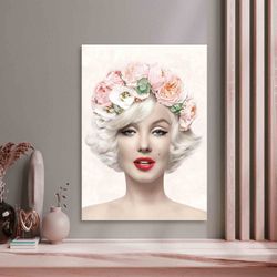wall art holiday decor marilyn monroe pink bubble gum, marilyn monroe poster, pink bubble gum canvas-2