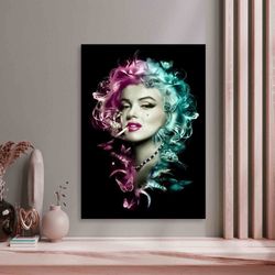 wall art holiday decor marilyn monroe pink bubble gum, marilyn monroe poster, pink bubble gum canvas-3