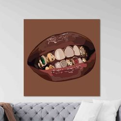 wall art black girl art, abstract art, printable black art,