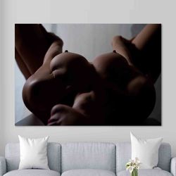 wall art sensual naked woman, nude poster, sexy canvas art, naked woman poster, sexy woman canvas art, sensual art, con