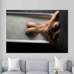 wall art sensual naked woman, nude poster, sexy canvas art, naked woman poster, sexy woman canvas art, sensual art, con