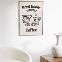coffee quote print, coffee poster, coffee shop prints, retro kitchen wall art, large printable art, coffee gifts, downlo