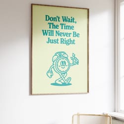 dont stop growing print, cute retro poster, retro positivity wall art, retro wall decor, large printable art, digital pr