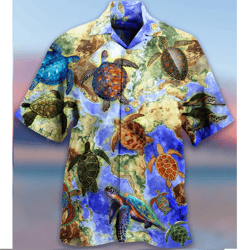 turtles hawaiian shirt for men & women