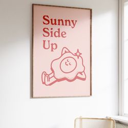 trendy retro quote wall art, retro wall art, positive printable art, red cute wall print, digital download print, retro