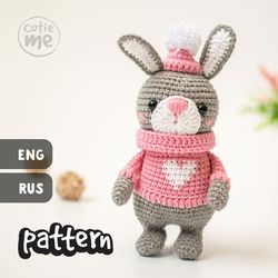 PATTERN Lapi the Bunny. Crochet Pattern Amigurumi Bunny PDF Pattern Holiday Toy Easter Bunny