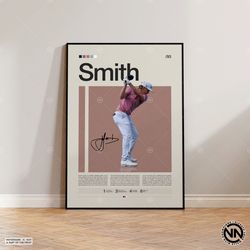 cameron smith poster, golf poster, motivational poster, sports poster, modern sports art, golf gifts, minimalist poster,