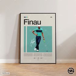 tony finau poster, golf poster, motivational poster, sports poster, modern sports art, golf gifts, mid century modern, g