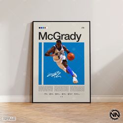 tracy mcgrady poster, orlando magic poster, nba poster, sports poster, mid century modern, nba fans, basketball gift, sp