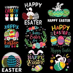 happy easter bunny bundle svg, easter svg, gnome svg, easter eggs svg