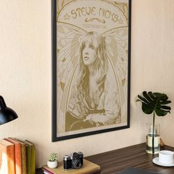 fleetwood mac poster, fleetwood mac retro wall art, fleetwood mac fan gift, stevie nicks art print, stevie nicks poster,