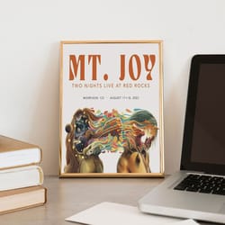 mtjoy poster, mt joy two nights live at red rocks poster, mt joy morrison co august 17 18 2023 concert poster,mt joy 202