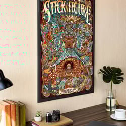 stick figure wisdom tour 2023 poster, july anchorage ak, bend or, salt lake city ut, florida, lake tahoe, 2023 music tou