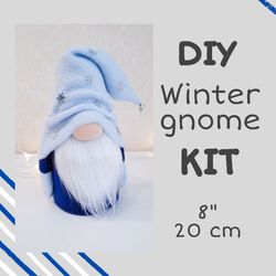 Winter gnome decor kit. Supplies and materials to make gnome