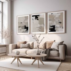 modern simple minimal black and white prints minimalist bedroom wall decor modern textured art apartment decor printable