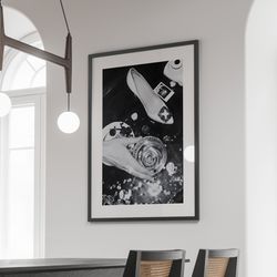 after party digital wall art, house warming gift,dorm prints, champagne prints, black and white wall art, vintage prints