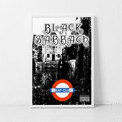 black sabbath music gig concert poster classic retro rock vintage wall art print decor canvas poster-3