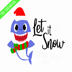 let it snow baby shark svg