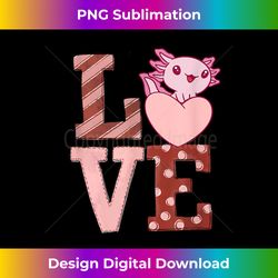 Love Axolotl Pink Heart Valentine's Day Heart Axolotl Lover - Eco-Friendly Sublimation PNG Download - Channel Your Creative Rebel