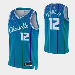 charlotte hornets kelly oubre jr. blue 75th anniversary city jersey