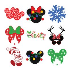 mickey christmas svg bundle svg, disney christmas svg, mickey head svg, christmas logo svg, instant download